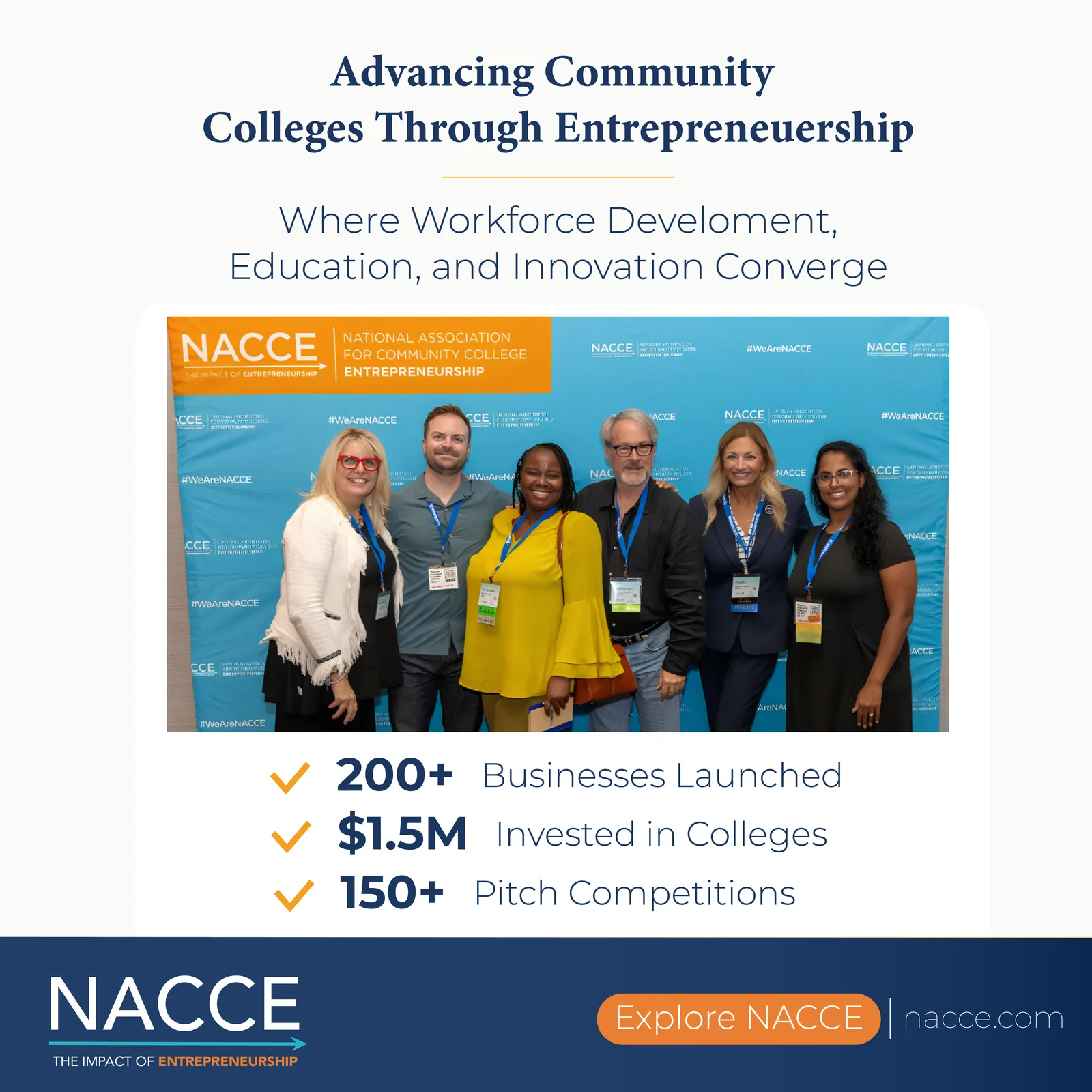 NACCE social graphic: Advancing Community Colleges Through Entrepreneurship